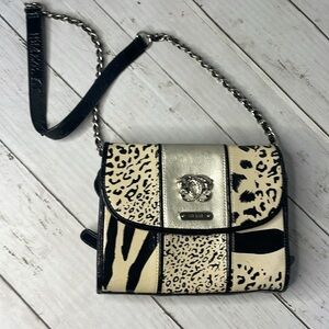 Vintage Sharif Leather Multi Animal Print Shoulder Bag